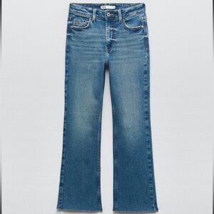 Zara frayed cropped jeans